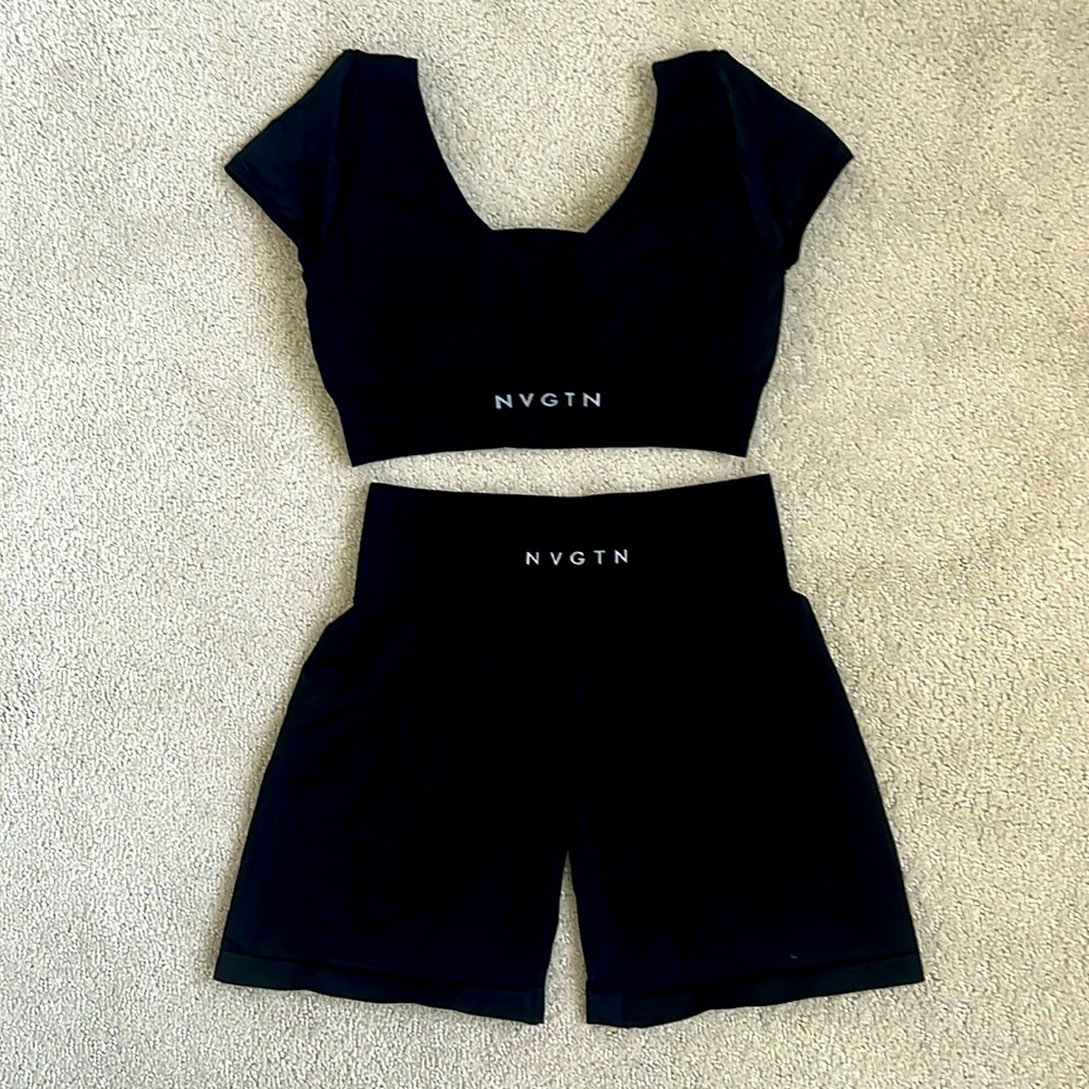 NVGTN Black Workout Set Size Medium